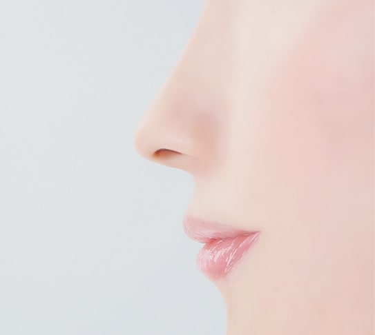 女性の鼻と口元のアップ画像